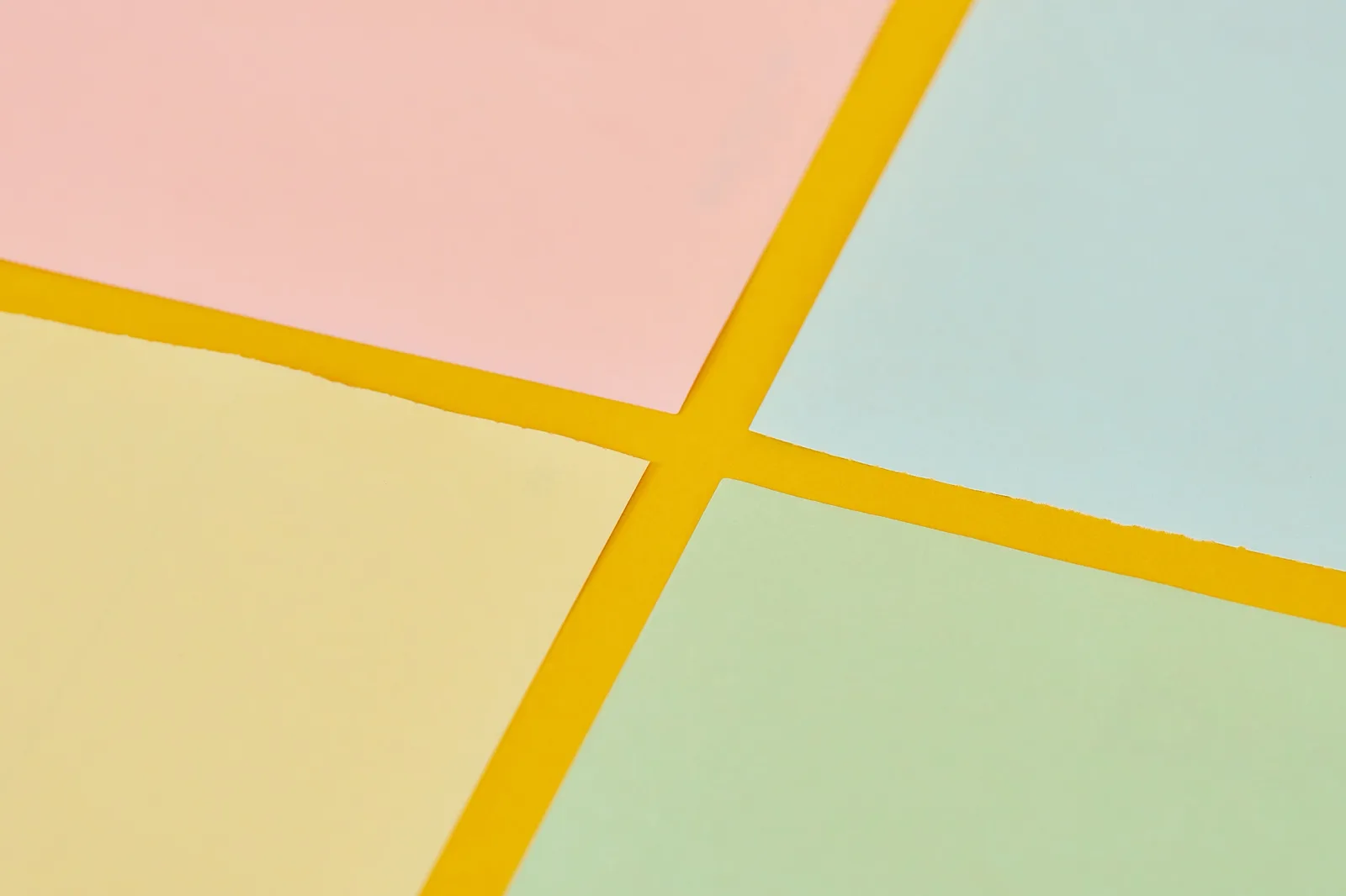 duplicate page colour options pink, blue, yellow and green on a bright yellow background