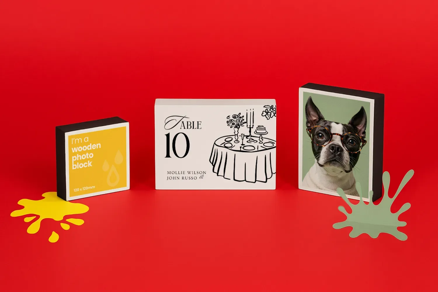 Wooden Photo Blocks
