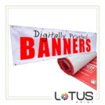 pvc banner, Lotus print shop, Banner printing, Custom banner size, Digital printing